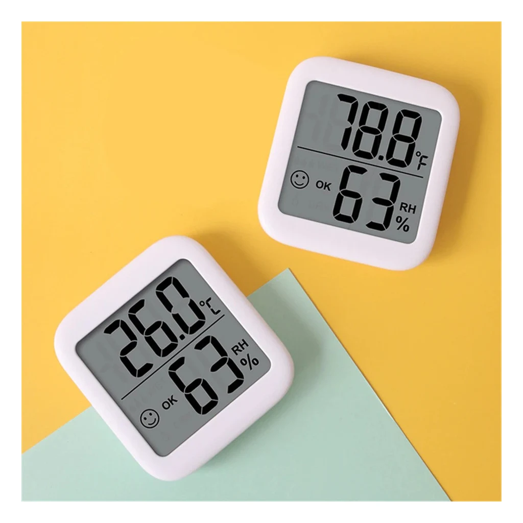 Digital Thermometer and Humidity Monitor, 2-Pack