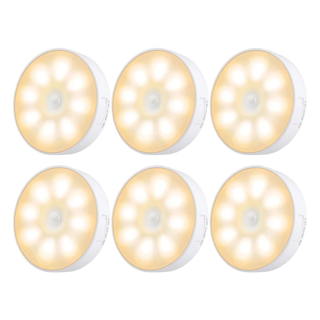 Motion-Sensor LED Night Lights, Pack of 6
