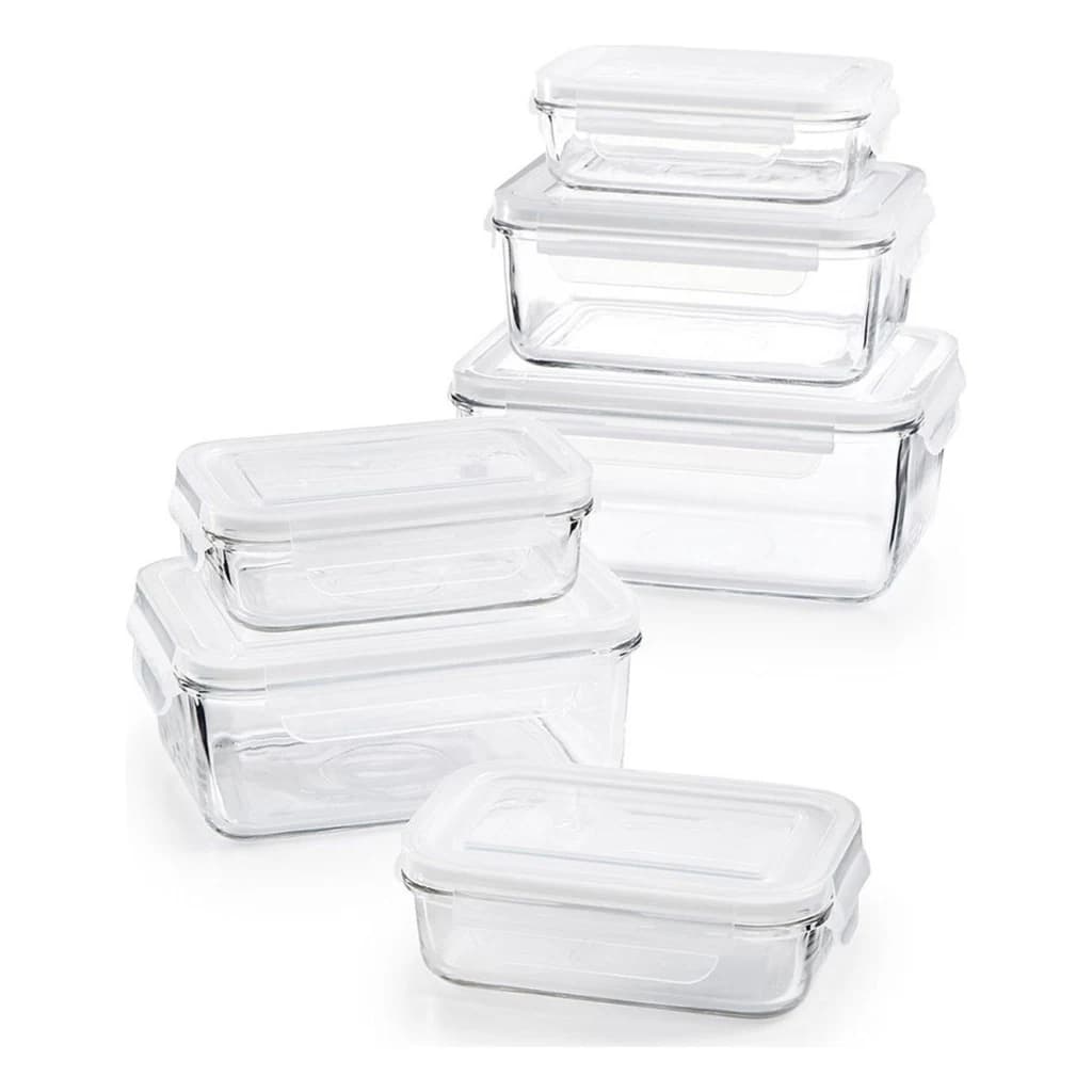 Stackable Glass Food Containers, Set of 12
