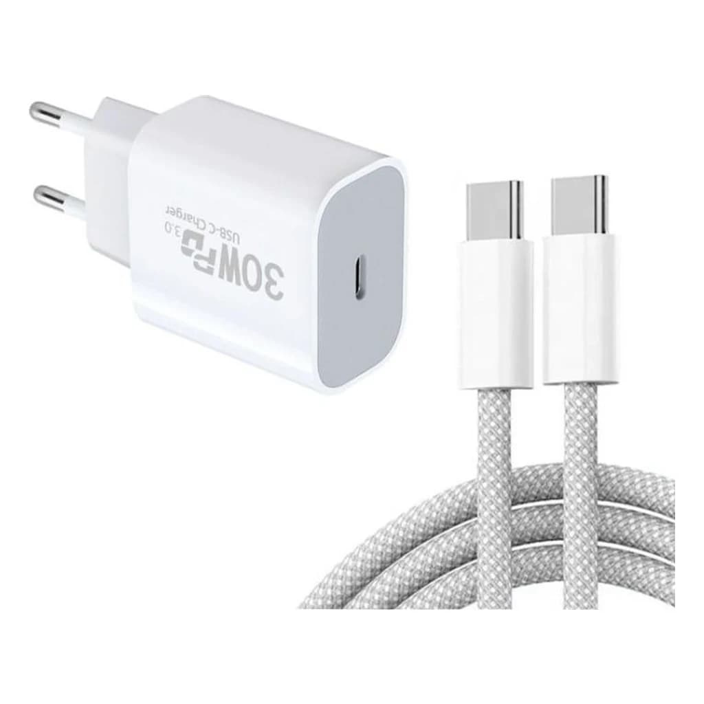 30 W USB-C Wall Charger with Braided Cable
